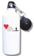 (image for) Life Goes On Water Bottle - White