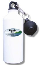 (image for) Lincoln City Vis. & Con. Bureau Water Bottle - White