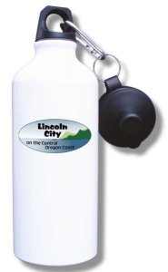 (image for) Lincoln City Vis. & Con. Bureau Water Bottle - White