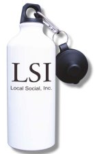 (image for) Local Social, Inc. Water Bottle - White