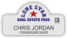 (image for) Lone Star Real Estate Silver Shaped Badge