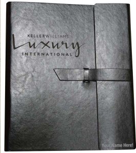 (image for) Luxury International Black Leather Padfolio