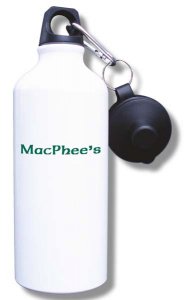 (image for) MacPhee\'s Restaurant & Pub Water Bottle - White