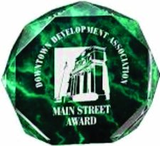(image for) Green Octagon Marblized Acrylic Award - Large