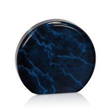 (image for) Blue Round Marbleized Acrylic Award - Large: 6 Inches