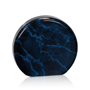 (image for) Blue Round Marbleized Acrylic Award - Large: 6 Inches