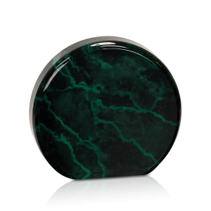 (image for) Green Round Marbleized Acrylic Award - Medium: 5 Inches