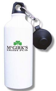 (image for) McGirk\'s Irish Pub Water Bottle - White