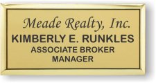 (image for) Meade Realty, Inc. Gold Executive Badge - Two Title Lines