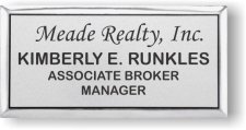 (image for) Meade Realty, Inc. Silver Executive Badge - Two Title Lines