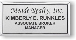 (image for) Meade Realty, Inc. Silver Executive Badge - Two Title Lines