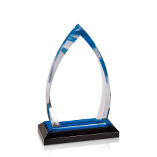 (image for) Blue Oval Impress Acrylic Award - Medium