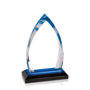 (image for) Blue Oval Impress Acrylic Award - Medium