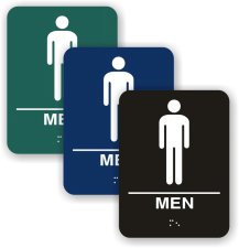 (image for) Mens Restroom Sign (Not Wheel Chair Accessible)
