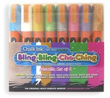 (image for) Chalk Ink Metallic Set of 8 Wet Wipe Markers