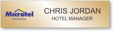 (image for) Microtel Inn & Suites Gold Name Plate