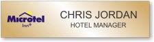 (image for) Microtel Inn Gold Name Plate