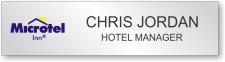 (image for) Microtel Inn Silver Name Plate