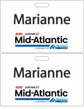 (image for) Albertsons Mid-Atlantic White Badge (Classic ID Style)