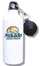 (image for) Mikado Baptist Church Water Bottle - White