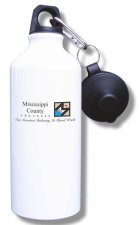 (image for) Mississippi County EDA Water Bottle - White