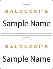 (image for) Balducci's Double Sided White SALARIED Badge