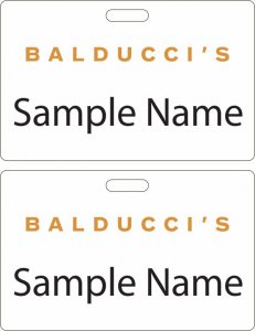 (image for) Balducci\'s Double Sided White SALARIED Badge