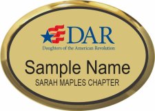 (image for) DAR Sarah Maples Chapter - Gold Oval Executive Badge