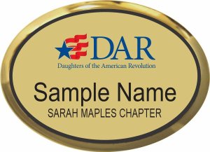 (image for) DAR Sarah Maples Chapter - Gold Oval Executive Badge