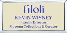 (image for) Filoli Silver Executive Cream Badge - Staff (3 Line)