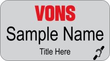 (image for) Vons Management Silver Hearing Impaired Name Badge