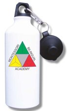 (image for) Montessori Bilingual Academy Water Bottle - White