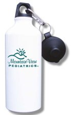 (image for) Mountain View Pediatrics PC Water Bottle - White