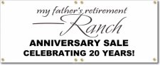 (image for) My Father's Retirement Ranch Banner Logo Center