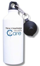 (image for) New Creations Health Care, Inc. Water Bottle - White