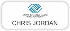 (image for) Boys & Girls Club of Placer County White Round Corner Badge