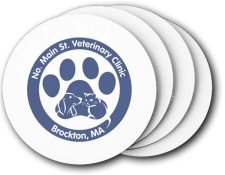 (image for) North Main St. Veterinary Clinic Coasters (5 Pack)
