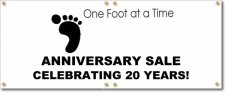 (image for) One Foot at a Time Banner Logo Center