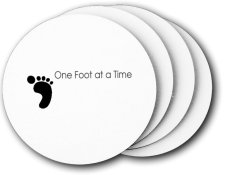 (image for) One Foot at a Time Coasters (5 Pack)