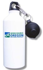 (image for) Oregon Employment Department Water Bottle - White