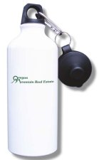 (image for) Oregon Mountain Real Estate Water Bottle - White