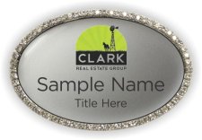 (image for) Clark Real Estate Group Oval Bling Badge Logo A