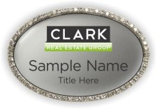 (image for) Clark Real Estate Group Oval Bling Badge Logo B