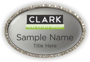 (image for) Clark Real Estate Group Oval Bling Badge Logo B