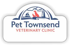 (image for) Pet Townsend Veterinary Clinic Logo Only White Shaped Badge