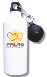 (image for) PFLAG North Bay Water Bottle - White