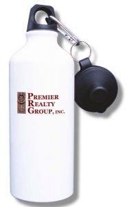 (image for) Premier Realty Group, Inc. Water Bottle - White