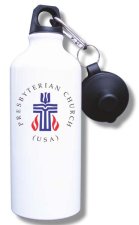 (image for) Presbyterian Church Water Bottle - White