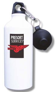 (image for) Presort Services, Inc. Water Bottle - White