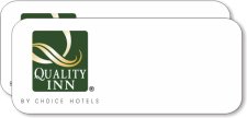 (image for) Quality Inn Pack of 25 White Logo Only Badges